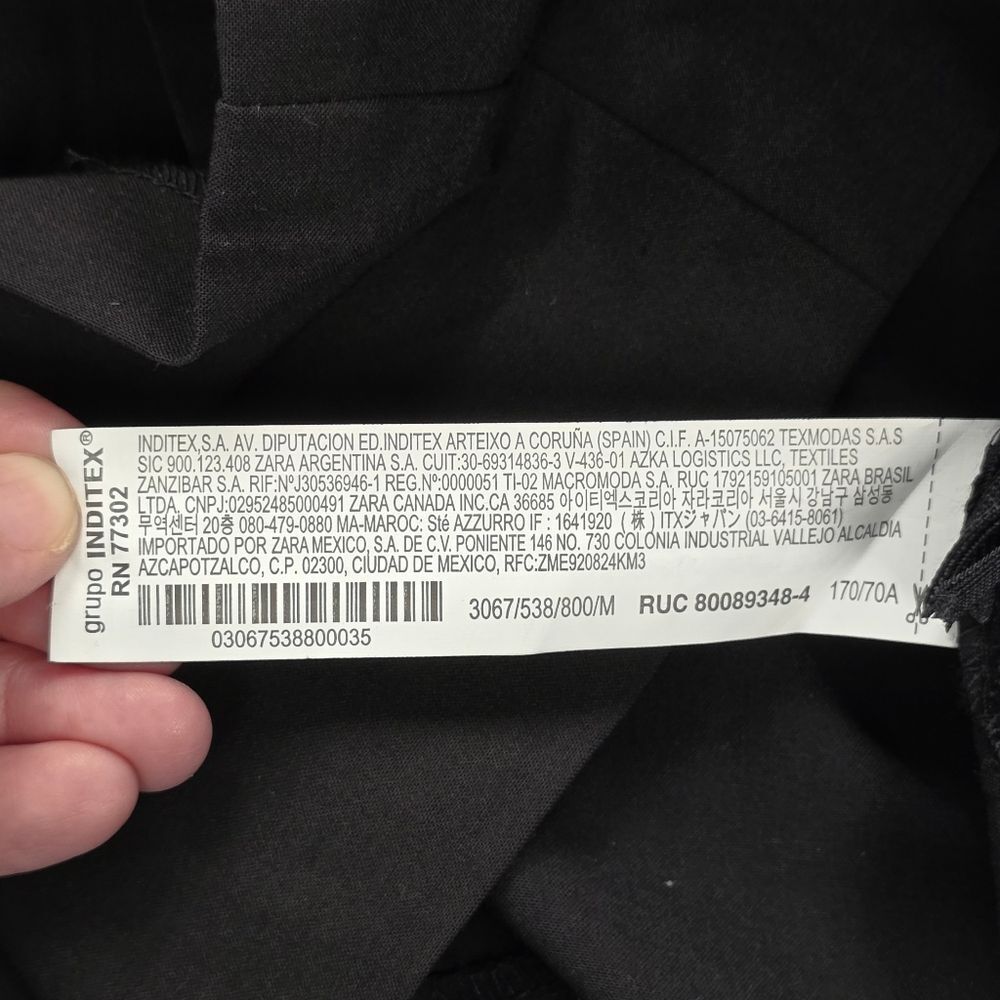 NWT Zara Womens M Box Pleated A-Line Belt Buckled Mini Skort 3067/538/800 Black - Picture 14 of 15